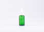 Preview: Grünglasflasche 30ml, mit Pipette OV weiss